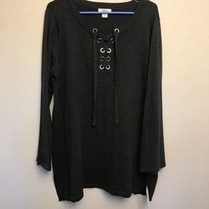 Style & Co. Grey Tunic Sweater